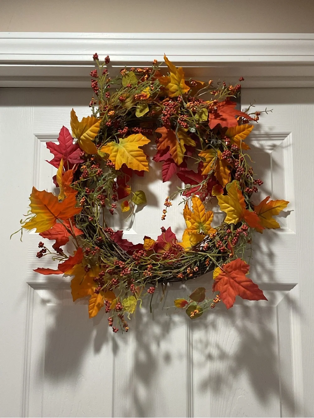 Autumn Harvest Fall Leaf & Berry Wreath
